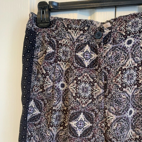 Mosaic geometric print tribal tuxedo stripe pants Forever 21 joggers travel gym - Picture 2 of 8